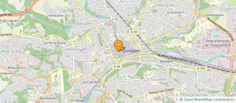 localisation de l'entreprise CHM à QUIMPER