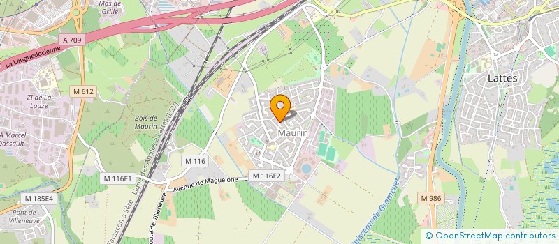 localisation de l'entreprise CHM  LATTES