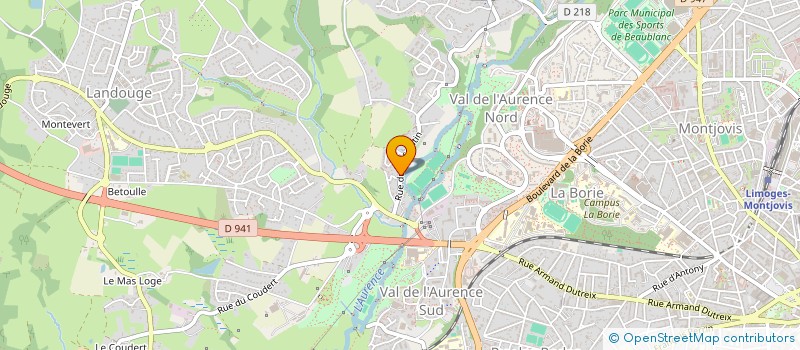 localisation de l'entreprise CHM DONUTS à LIMOGES