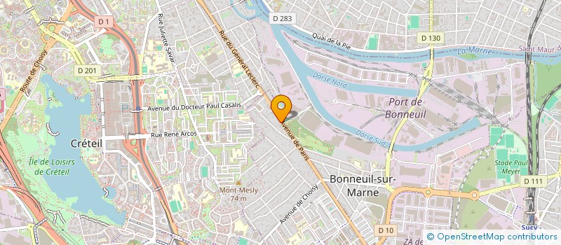 localisation de l'entreprise CHOC ELEC  BONNEUIL-SUR-MARNE