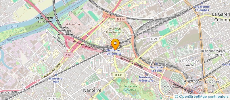 localisation de l'entreprise CHOC'N CHIC à NANTERRE