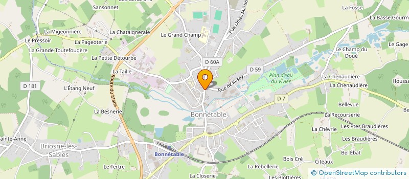 localisation de l'entreprise CHOCO BULL'S  BONNETABLE