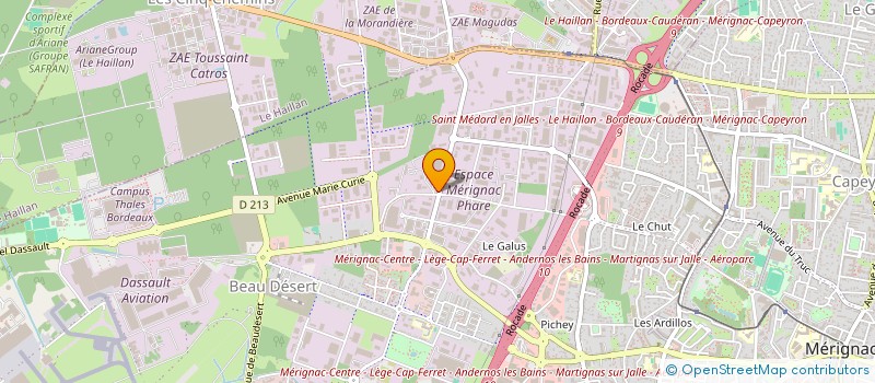 localisation de l'entreprise CHOCO-SERVICES à MERIGNAC