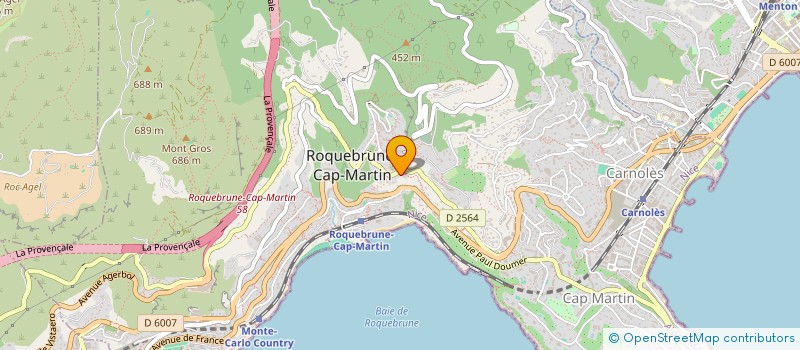 localisation de l'entreprise CHOCOLAT SARL à ROQUEBRUNE CAP MARTIN