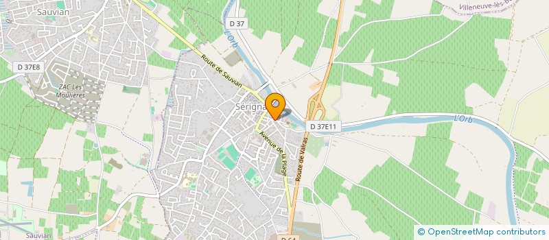 localisation de l'entreprise CHOCOLATERIE à SERIGNAN
