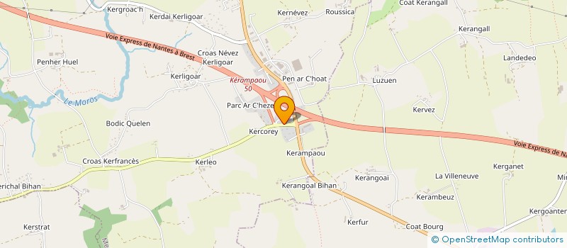 localisation de l'entreprise CHOCOLATERIE BISCUITERIE LARNICOL MOF  MELGVEN