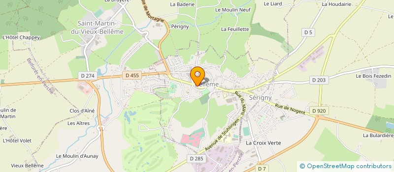 localisation de l'entreprise CHOCOLATERIE CHRISTOPHE HENNINGER à BELLEME