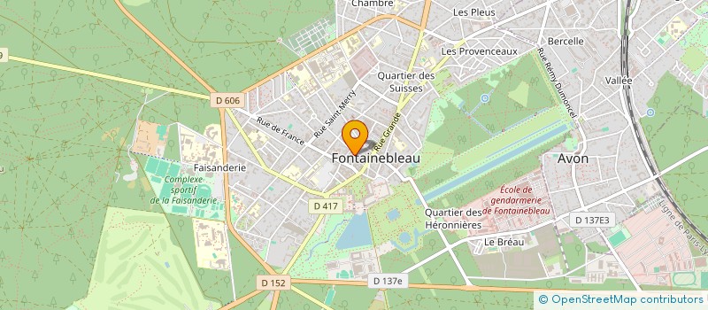 localisation de l'entreprise CHOCOLATERIE DU CENTRE à FONTAINEBLEAU