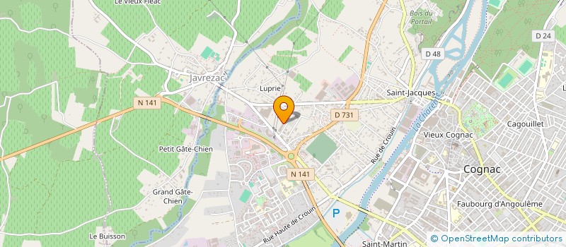 localisation de l'entreprise CHOCOLATERIE KEN à COGNAC