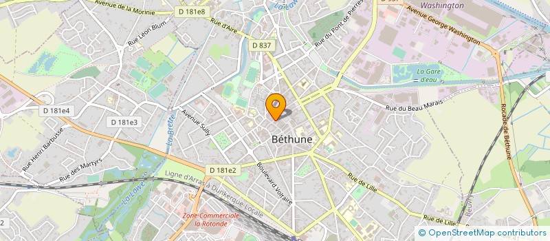 localisation de l'entreprise CHOCOLATERIE LALOUX  BETHUNE