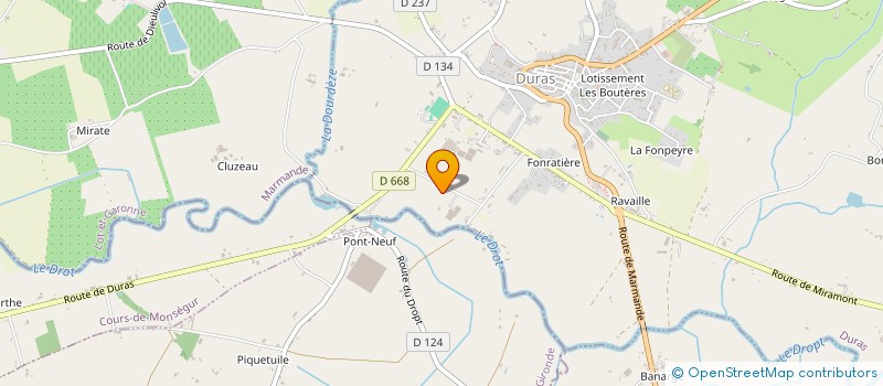 localisation de l'entreprise CHOCOLATINE  DURAS