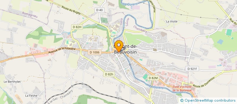 localisation de l'entreprise CHOCOPPEAUX PATISSIER CHOCOLATIER  LE PONT-DE-BEAUVOISIN