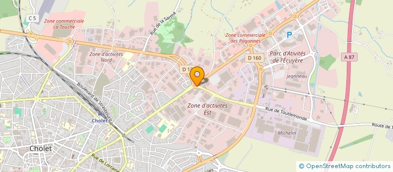 localisation de l'entreprise CHODITEX à CHOLET