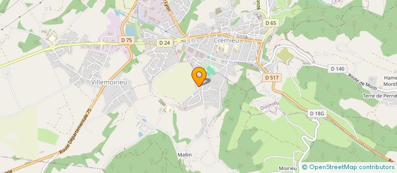 localisation de l'entreprise CHOEUR A COEUR  VILLEMOIRIEU