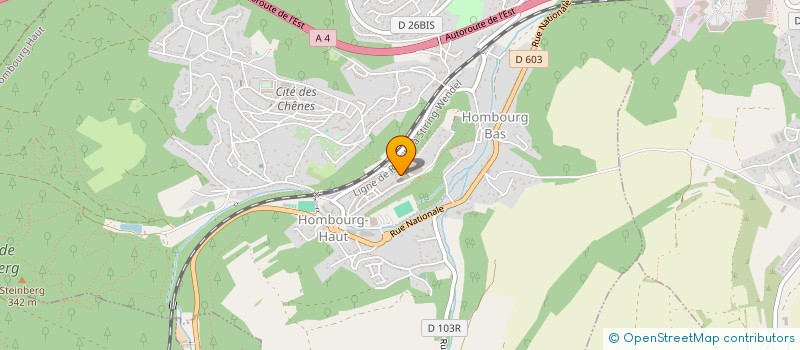 localisation de l'entreprise CHOEUR D'HOMMES DE HOMBOURG-HAUT  HOMBOURG-HAUT