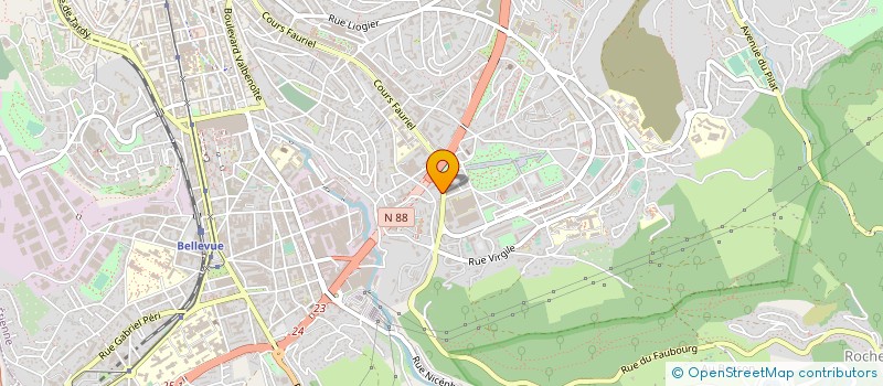 localisation de l'entreprise CHOEUR D'ORATORIO ET ORCHESTRE PHILIPPE PEATIER - C 2O 2P  SAINT-ETIENNE