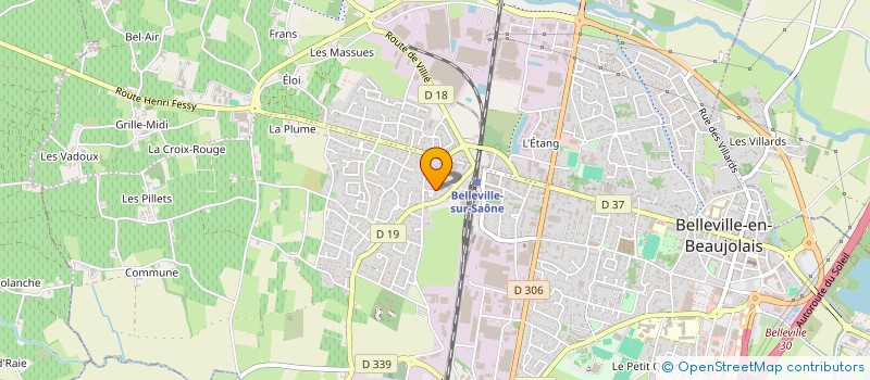 localisation de l'entreprise CHOEUR DE BELLEVILLE EN BEAUJOLAIS  BELLEVILLE-EN-BEAUJOLAIS