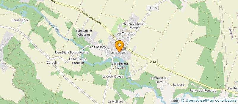 localisation de l'entreprise CHOEUR LA DO RE DE GRISELLES. à GRISELLES