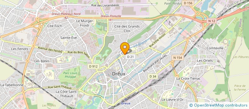 localisation de l'entreprise CHOEUR O'SORTIES ET A L'EVASION (COS'EVASION) à DREUX