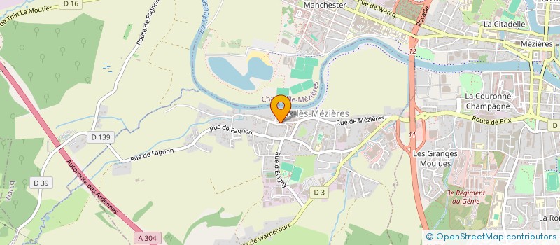 localisation de l'entreprise CHOEURS ATOUT PRIX  PRIX-LES-MEZIERES