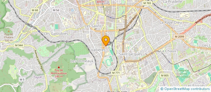 localisation de l'entreprise CHOEURS DE BALADINS  CLERMONT-FERRAND