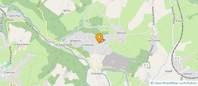 localisation de l'entreprise CHOLES  CONDAT-SUR-VIENNE