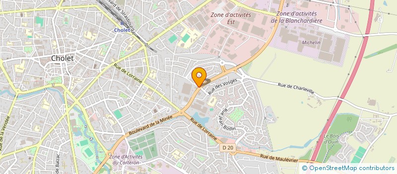 localisation de l'entreprise CHOLET PNEUS à CHOLET