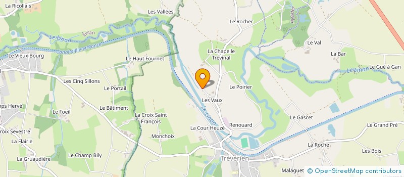 localisation de l'entreprise CHOLLET GWEN PLOMBIER CHAUFFAGISTE FRIGORIFISTE  TREVERIEN