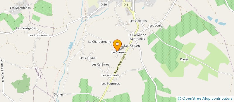 localisation de l'entreprise CHOPES ET FOURCHETTES  MENETOU-SALON