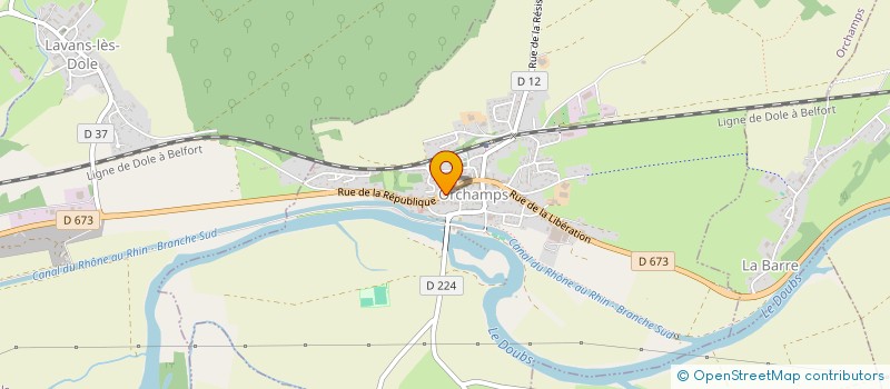 localisation de l'entreprise CHOPIN CHAUFFAGE SANITAIRE  ORCHAMPS