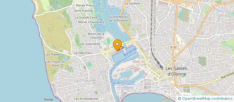 localisation de l'entreprise CHOPIN INGENIERIE à LES SABLES D'OLONNE