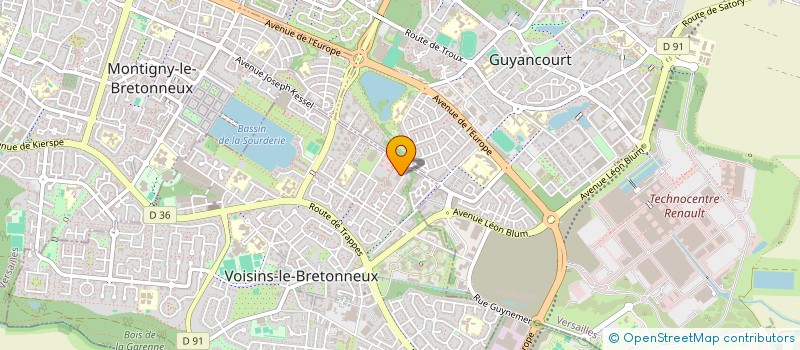 localisation de l'entreprise CHOQUENET GUILLIER IMMOBILIER  VOISINS-LE-BRETONNEUX