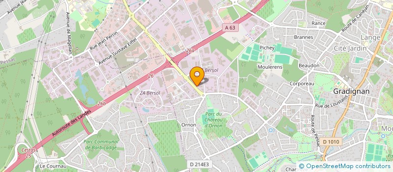 localisation de l'entreprise CHOQUET  GRADIGNAN