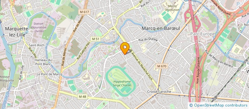 localisation de l'entreprise CHOQUET-HEBBINCKUYS à MARCQ-EN-BARŒUL