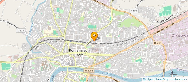 localisation de l'entreprise CHOR'ART COMPAGNIE  ROMANS-SUR-ISERE