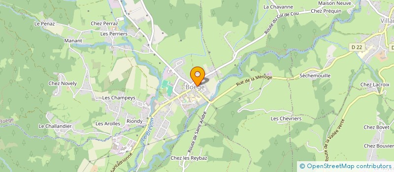 localisation de l'entreprise CHORALE A COEUR JOIE DE LA VALLEE VERTE  BOEGE