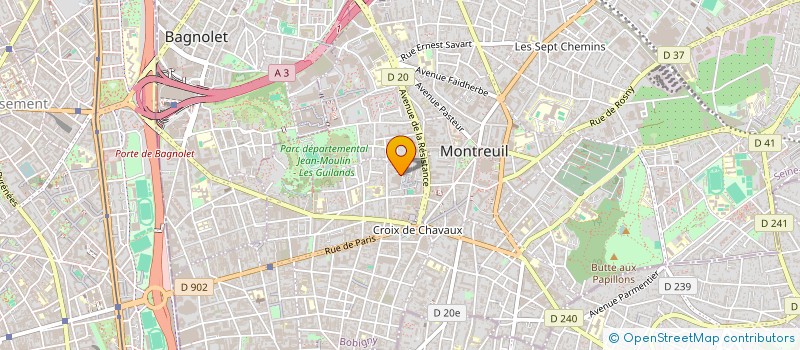 localisation de l'entreprise CHORALE DE L EST PARISIEN à MONTREUIL