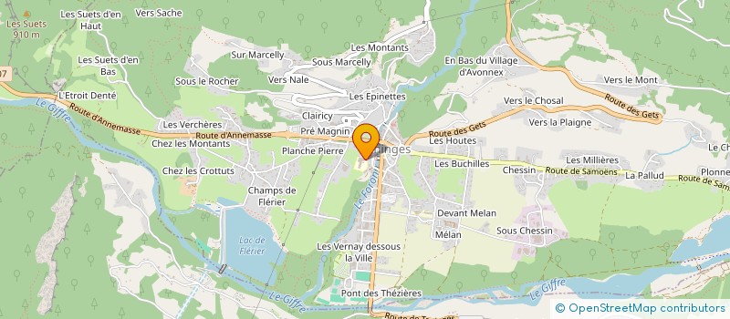 localisation de l'entreprise CHORALE DU COLLEGE DE TANINGES  TANINGES