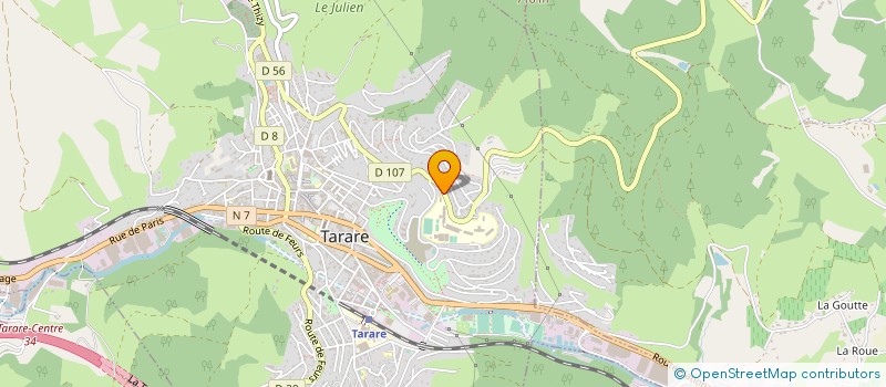 localisation de l'entreprise CHORALE DU LYCEE RENE CASSIN  TARARE