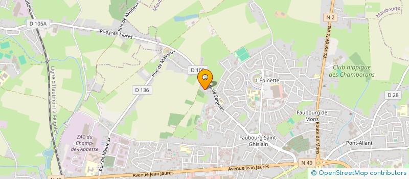 localisation de l'entreprise CHORALE MALBODIESE A COEUR JOIE MAUBEUGE  MAUBEUGE