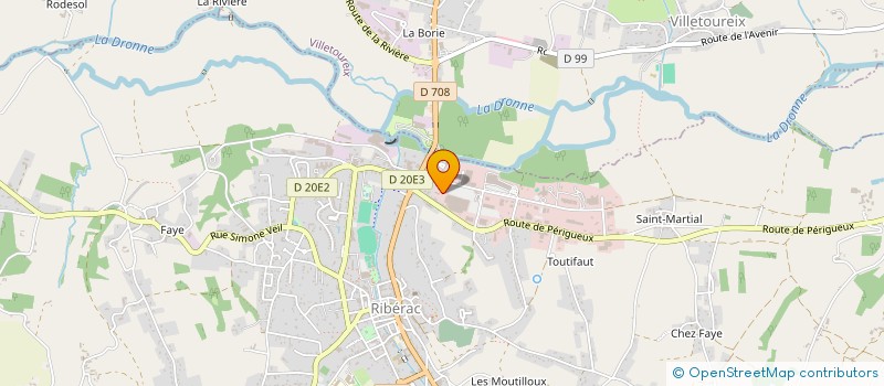 localisation de l'entreprise CHORALE TRAIT D'UNION à RIBERAC