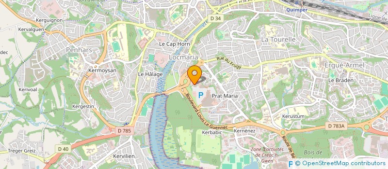 localisation de l'entreprise CHORALES DE FINISTERE  QUIMPER