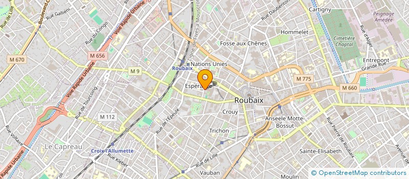 localisation de l'entreprise CHOREA à ROUBAIX