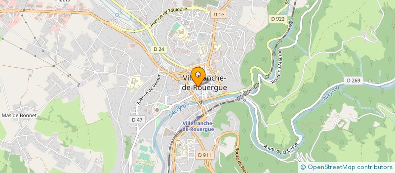 localisation de l'entreprise CHOREO 12 ATELIER DANSE  VILLEFRANCHE-DE-ROUERGUE