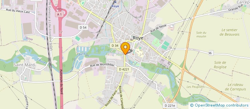 localisation de l'entreprise CHORON à ROYE