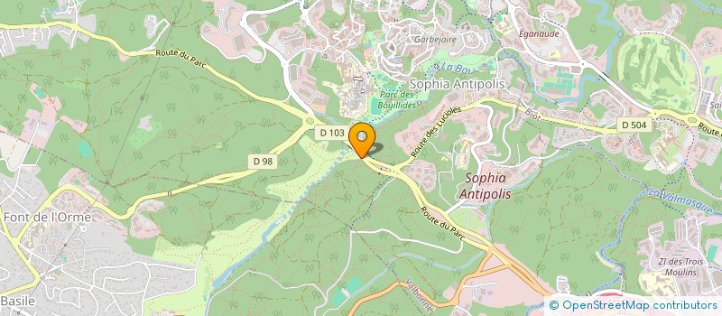 localisation de l'entreprise CHORUS à VALBONNE