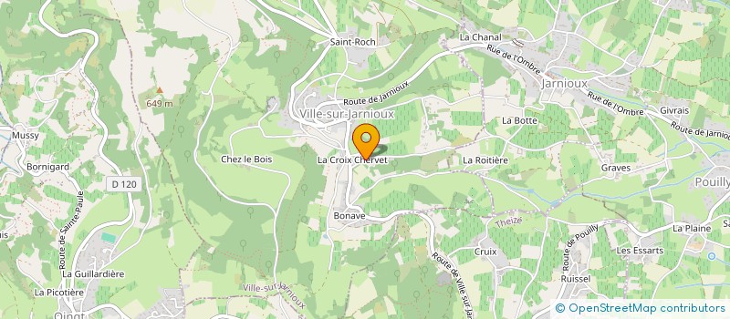 localisation de l'entreprise CHOSSET TRANSPORTS ET TP à PORTE-DES-PIERRES-DOREES
