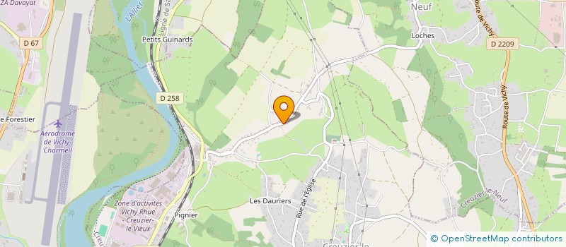 localisation de l'entreprise CHOTON YOANN  CREUZIER-LE-VIEUX