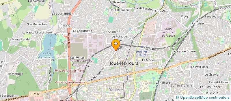 localisation de l'entreprise CHOTTIN-JOUE à JOUE-LES-TOURS