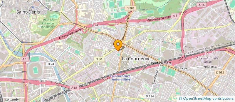 localisation de l'entreprise CHOUALEY ALIMENTATION GENERALE à LA COURNEUVE